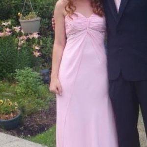 Baby pink prom dress